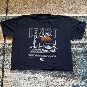 Inspired Culture Men’s XL Heavyweight Cotton Geaphic Boxy Cropped T Shirt